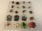 Lot of 20 Pinbacks, Keychain, pogs