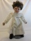 Tall Porcelain Doll w/ Stand