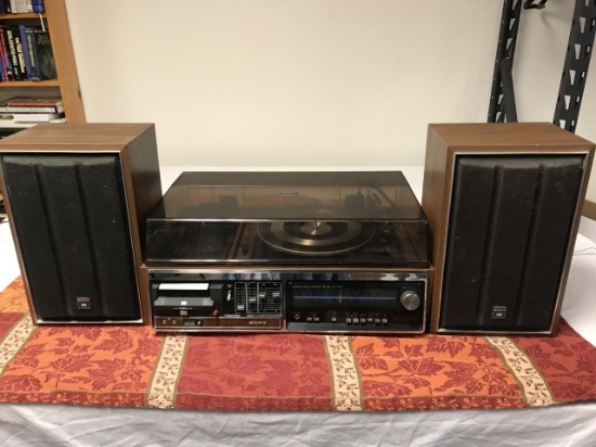 Vintage SONY HP-319 Stereo System with speakers