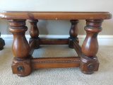 Rustic traditional style wood end table