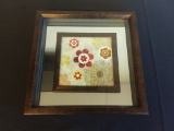 Floral Wall Art with Mirror Border 11