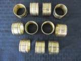 Lot of 11 Brass Napkin Rings