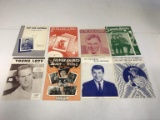 Lot of 8 Vintage 1950's Sheet Music
