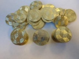 Lot of 50 gold-tone $1 Fannini 777 gaming tokens