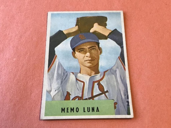 MEMO LUNA Cardinals 1954 Bowman Baseball Card #222