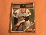 BOB NIEMAN Indians 1962 Topps Baseball Card