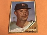 ED HOBAUGH Senators 1962 Topps Baseball Card