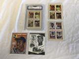 Lot of 5 HANK AARON Baseball Cards with one Graded