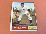 BILLY O'DELL Giants 1961 Topps Baseball Card #96