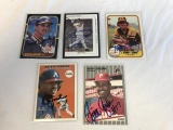 Lot of 5 Autograph Baseball Cards