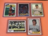 CARLTON FISK Red Sox Lot of 5 Baseball Cards