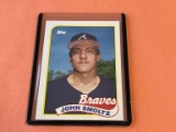 JOHN SMOLTZ Braves 1989 Topps Baseball ROOKIE Card