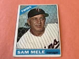 SAM MELE Twins 1966 Topps Baseball Card