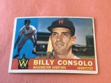 BILLY CONSOLO Senators 1960 Topps Baseball Card