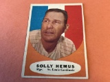 SOLLY HEMUS Cardinals 1961 Topps Baseball Card