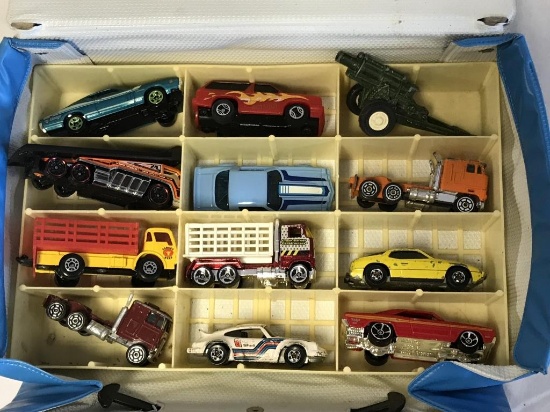 Lot of 12 Vintage Hot Wheel Diecast Cars with Case