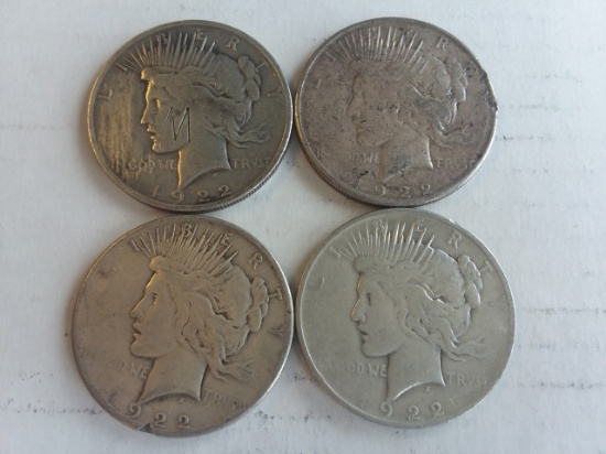 x$ 1922-P/S .90 Silver Peace Dollar