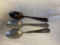 Lot of 3 Vintage Silver Plate USA Navy USN Spoons