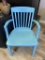 Blue Wood Chair