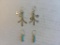 Two Pairs of Sterling Silver and Turquois Earrings