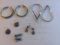 Lot of 5 Pairs of Silver-Toned Earrings