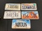Lot of 5 license plates