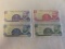 Lot of 4 Banco central De Nicaragua Currency Notes