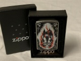 Zippo FLAMING SKULL Tattoo Windproof Lighter NEW