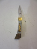 Vintage Gold Tone Statue of Liberty Pocket Knife