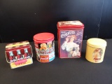 Lot of 4 Vintage Coca-Cola Tin Containers