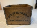Vintage Seven Up Bottling  Los Angeles Wood Crate