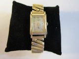 Gruen 21 Gold Toned Watch With Stretch Band