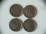 Lot of 4 1936 Buffalo Nickels
