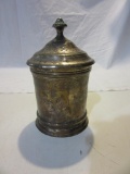 Vintage Ornate Pewter Canister