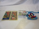 Lot of 7 Vintage Micky Mouse Items