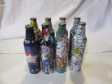 Lot of 8 Collectible Metal Mountain Dew Bottles