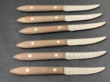 8 Handmade Heavy Steak Knives by E. Warther & Son