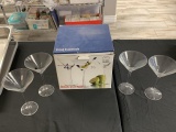 Lot of 4 Martini Glasses by Home Essentials