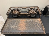 2 Burner Gas Cast Iron Cooker with Griddle Top