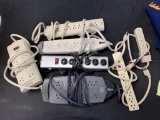Lot of 7 surge protector power strips