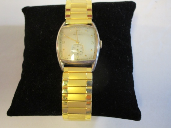 Tavannes Gold Toned Stretch Band Watch