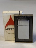 Vintage 1977 Zippo Polish Chrome Slim Lighter