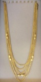 11 Strand gold tone Necklace
