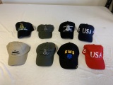 Lot of 8 Patriotic Baseball Style Hats NEW