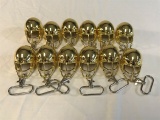 Lot of 12 GOLD FOOTBALL DIECAST KEYCHAIN TROPHIES