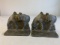 1930's Cast Iron Bronzed GRAZING HORSE Bookends