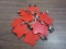 Lot of 20 Red Metal Star-Shaped 2