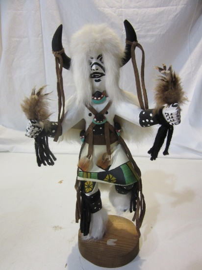 Native American White Buffalo Kachina Doll