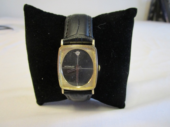 Wittnauer 10k RGP Watch With Leather Band