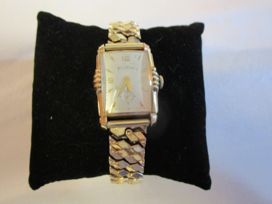 Bulova Gold Toned Watch With Stretch Band